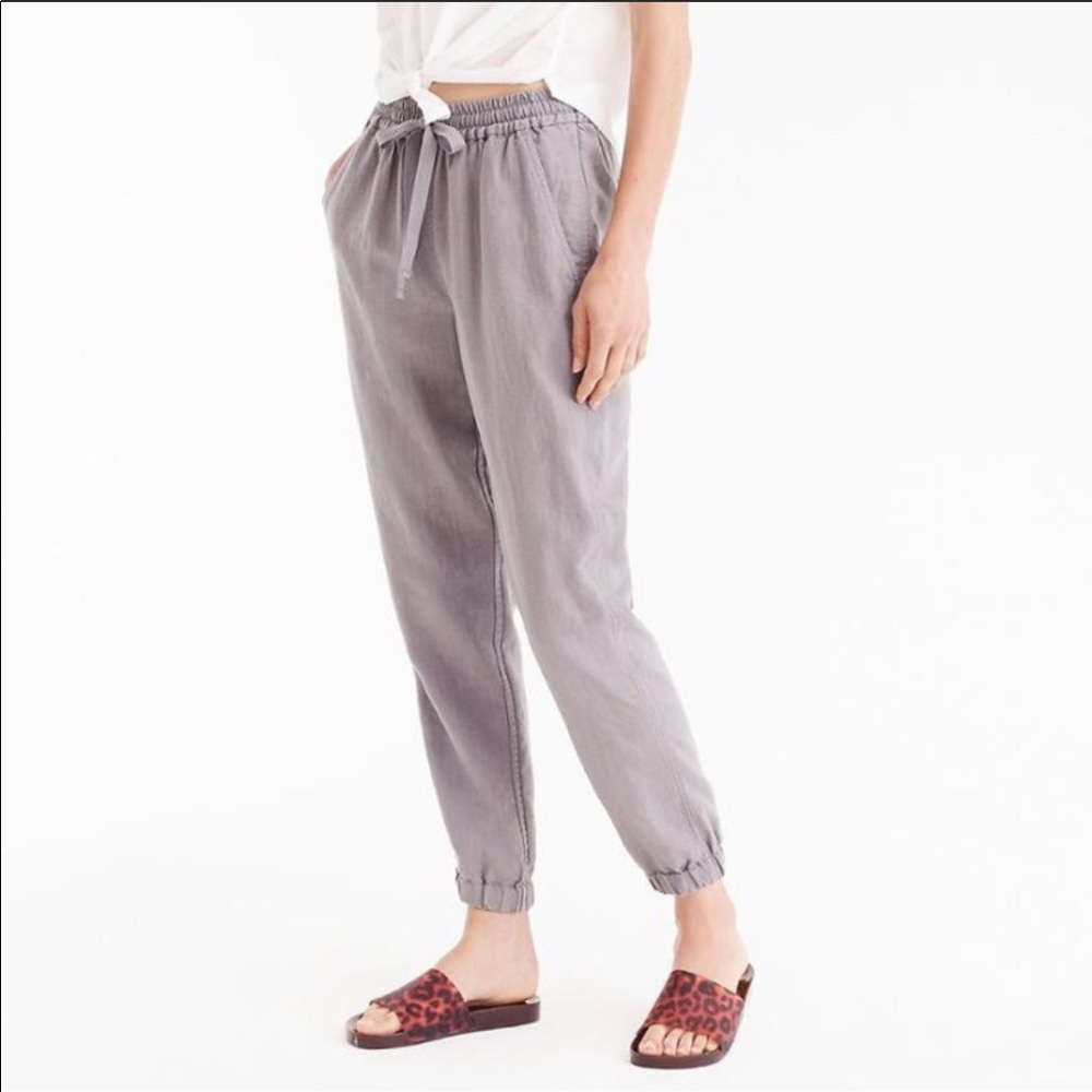 J. Crew Point Sur Seaside Jogger Pants Linen Gray